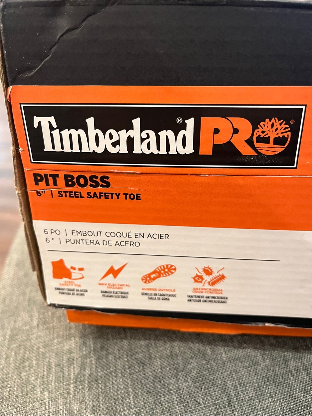 Timberland PRO Wheat/Tan Men's Steel Toe Work Boots - Picture 6 of 6